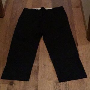 Men’s Black Easy Khaki Dockers dress pants flat front 40X32